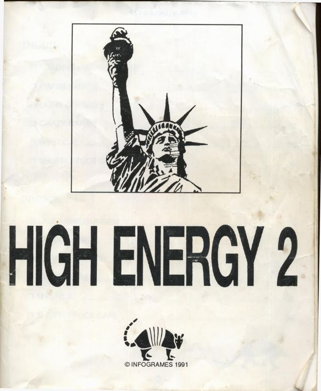 Manual for High Energy 2 (DOS): Front