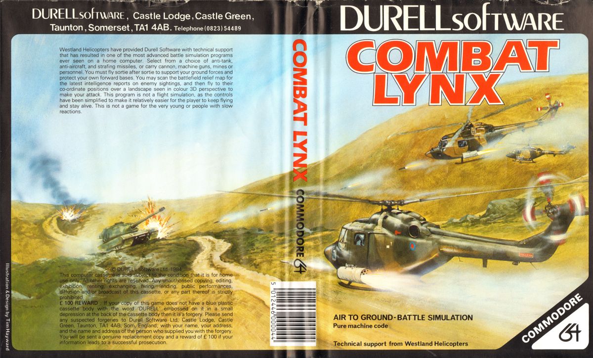 Full Cover for Combat Lynx (Commodore 64)