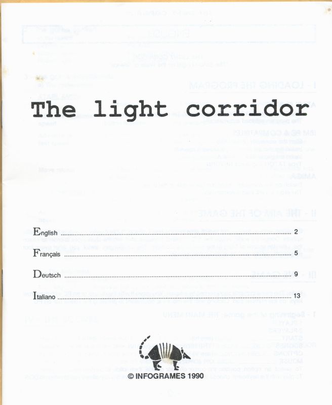 Manual for The Light Corridor (DOS)