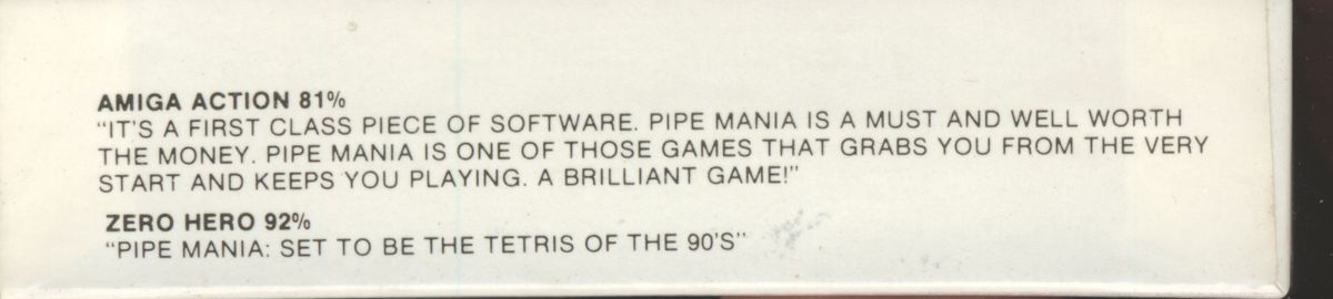 Spine/Sides for Pipe Dream (ZX Spectrum)