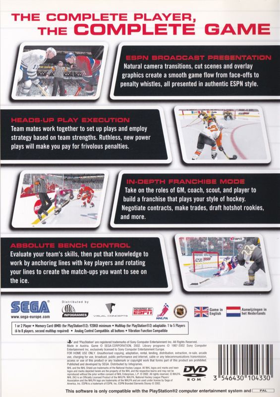 NHL 2K3 cover or packaging material - MobyGames