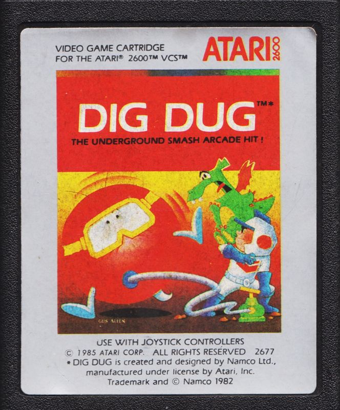 Media for Dig Dug (Atari 2600) (1985 edition): Front