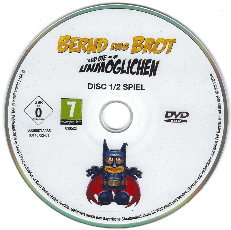Media for Bernd das Brot und die Unmöglichen (Windows) (Metal case inside plastic case): Disc 1/2