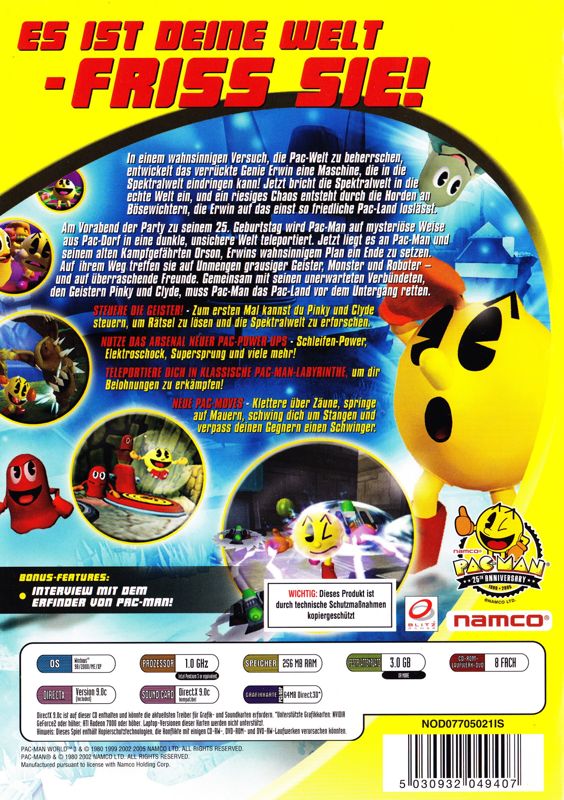 Back Cover for Pac-Man World 3 (Windows)