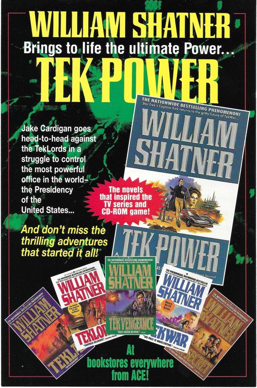 William Shatner's TekWar Cover Or Packaging Material - MobyGames