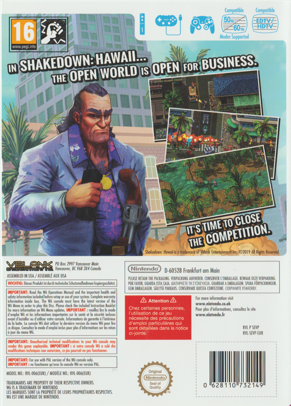Back Cover for Shakedown: Hawaii (Wii)