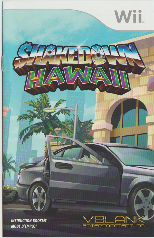 Manual for Shakedown: Hawaii (Wii): (front)