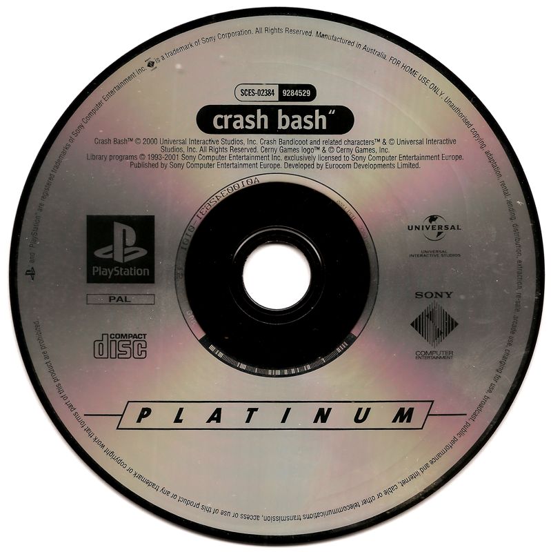 Crash Bash cover or packaging material MobyGames