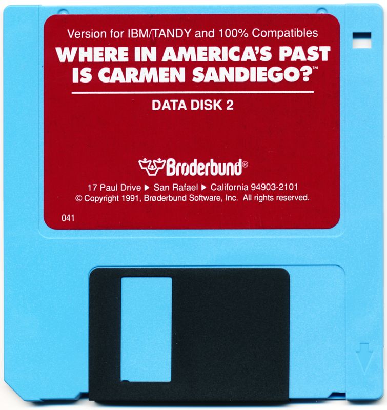 Media for Where in America's Past Is Carmen Sandiego? (DOS) (Dual media release): 3.5" Data Disk 2