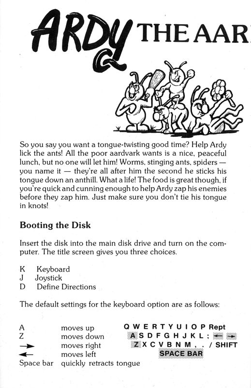 Manual for Ardy (Apple II): Inside