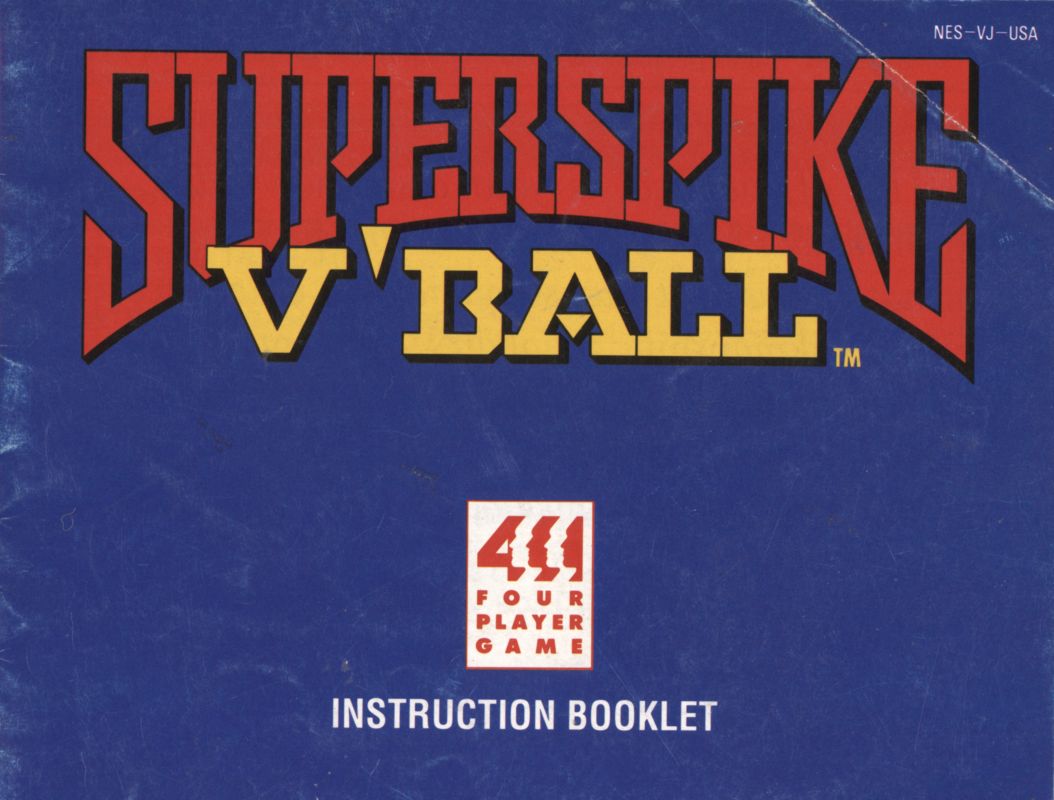 Manual for U.S. Championship V'Ball (NES): Front