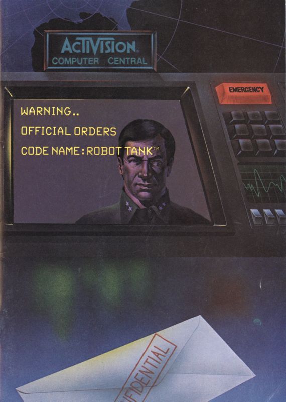 Manual for Robot Tank (Atari 2600) (Re-release with blue label): Front