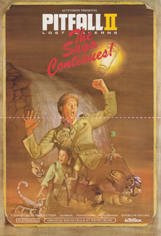 Inside Cover for Pitfall II: Lost Caverns (Apple II)
