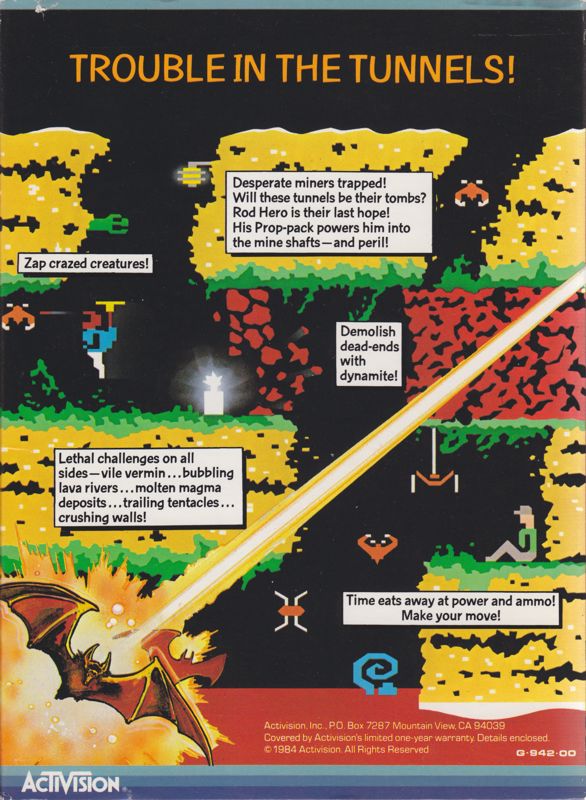 Back Cover for H.E.R.O. (Apple II)