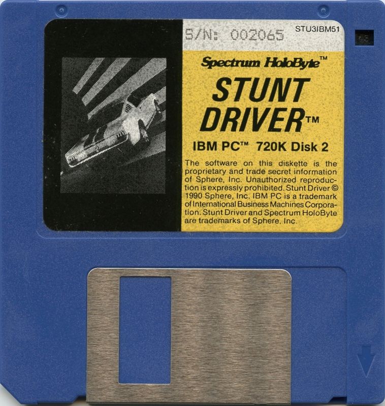 Media for Stunt Driver (DOS) (3.5" Floppy Disk release): Disk 2
