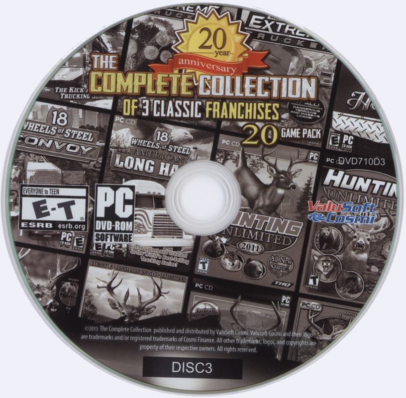 Media for The Complete Collection of 3 Classic Franchises (Windows): Disc 3