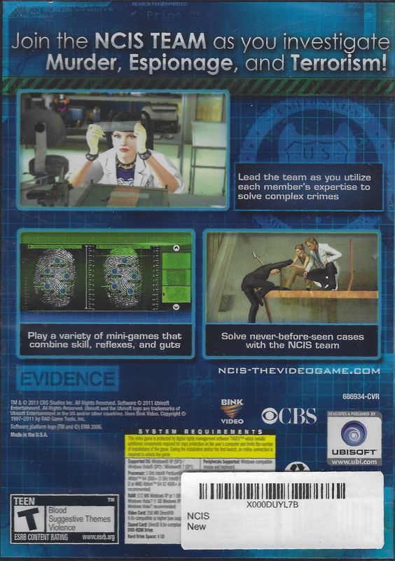 Back Cover for NCIS (Windows)