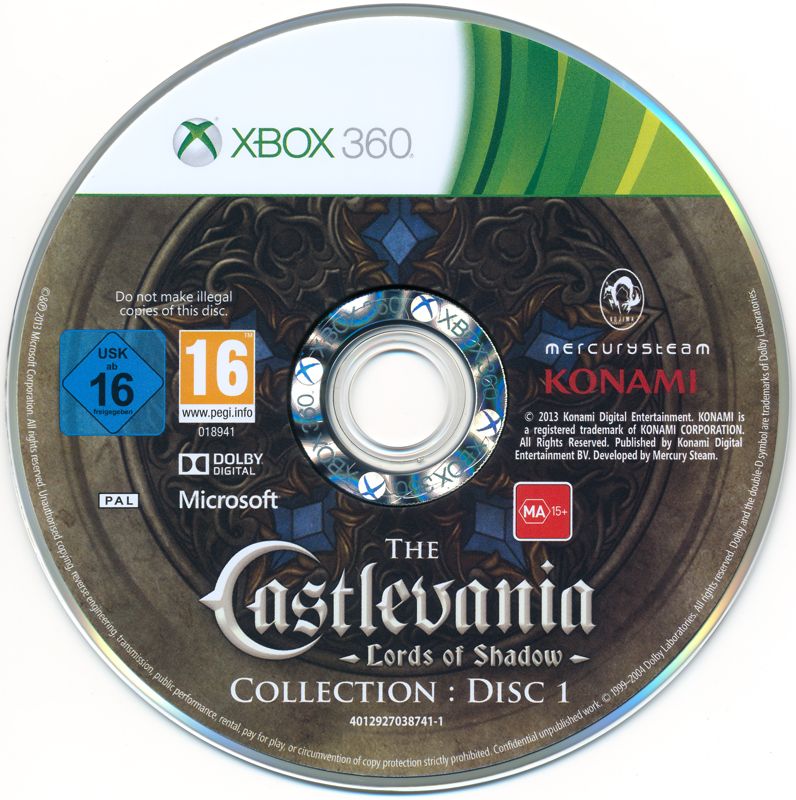 Media for Castlevania: Lords of Shadow Collection (Xbox 360) (General European release): Disc 1