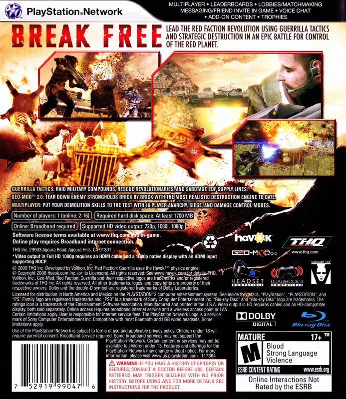 Red Faction Guerrilla Cover Or Packaging Material Mobygames