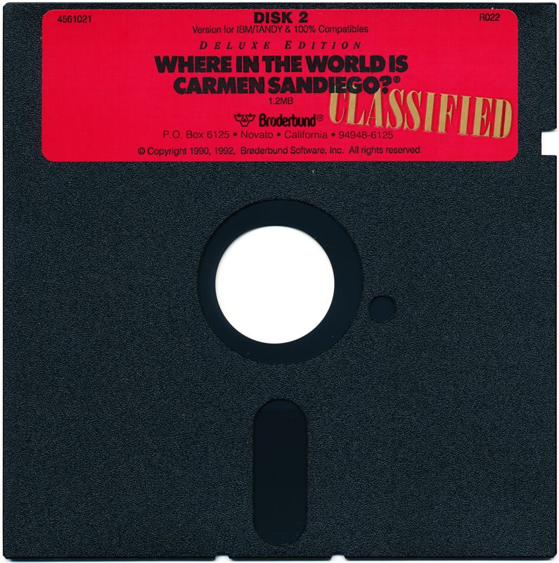 Media for Where in the World Is Carmen Sandiego? (Deluxe Edition) (DOS) (Dual media release): 5.25" Disk 2