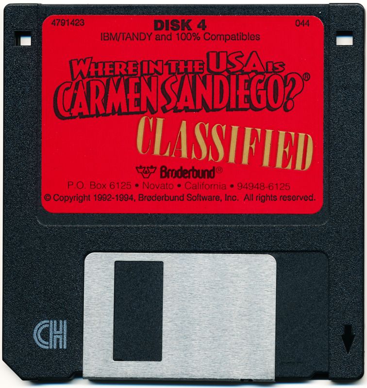 Media for Where in the USA Is Carmen Sandiego? (Deluxe Edition) (DOS): Disk 4