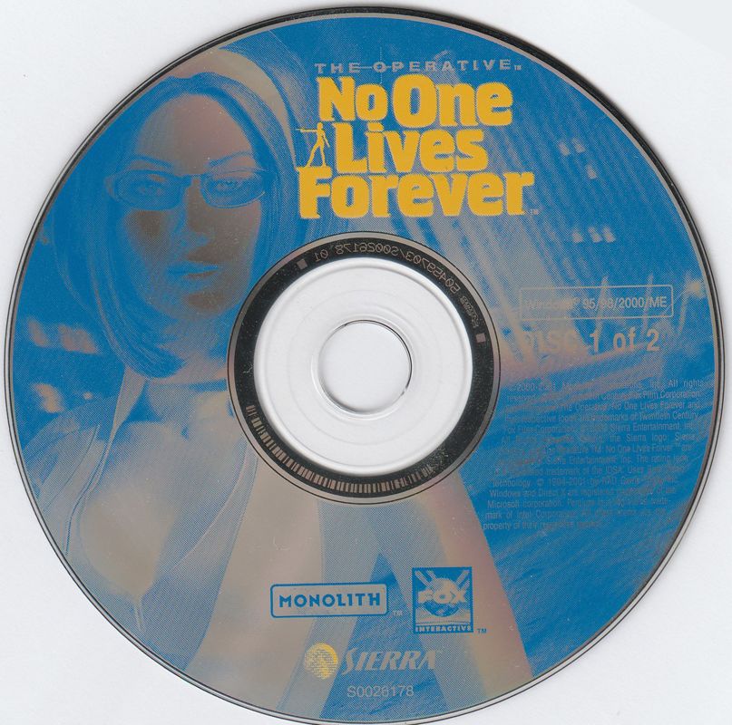 Media for The Operative: No One Lives Forever - Game of the Year Edition (Windows) (BestSeller Series release): Disc 1