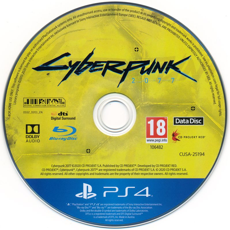 Cyberpunk 2077 cover or packaging material MobyGames