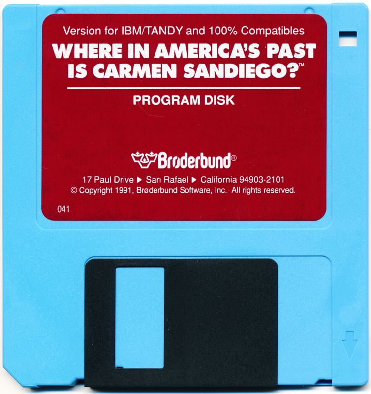 Media for Where in America's Past Is Carmen Sandiego? (DOS) (Dual media release): 3.5" Program Disk