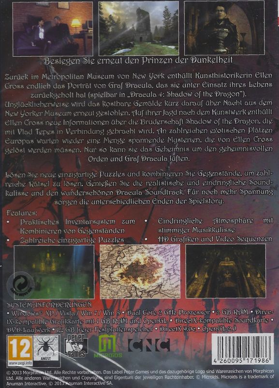 Back Cover for Dracula 5: The Blood Legacy (Windows)