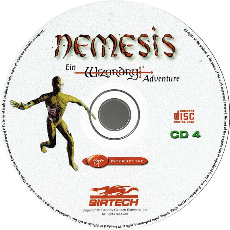 Media for Nemesis: The Wizardry Adventure (DOS): Disc 4