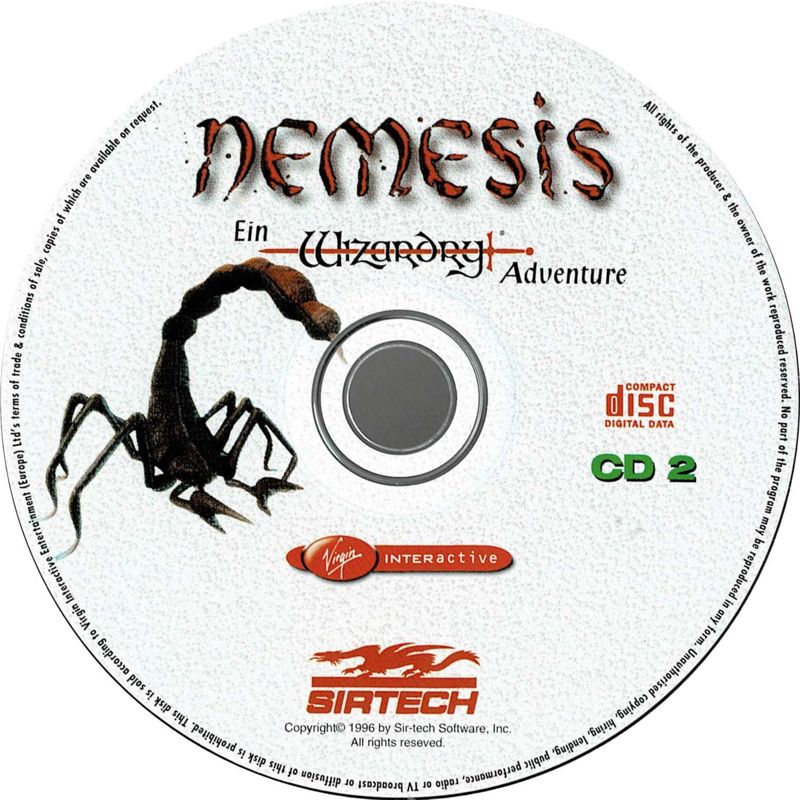 Media for Nemesis: The Wizardry Adventure (DOS): Disc 2
