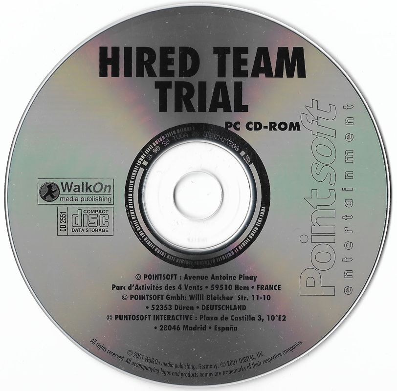 Media for Hired Team: Trial Gold (Windows) (Back to Games release)