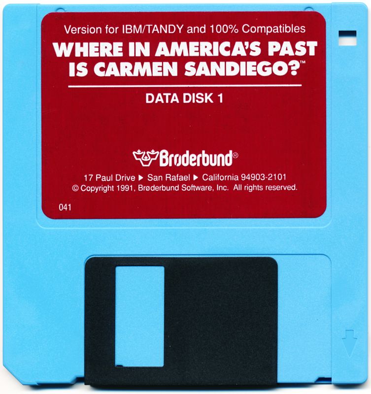 Media for Where in America's Past Is Carmen Sandiego? (DOS) (Dual media release): 3.5" Data Disk 1