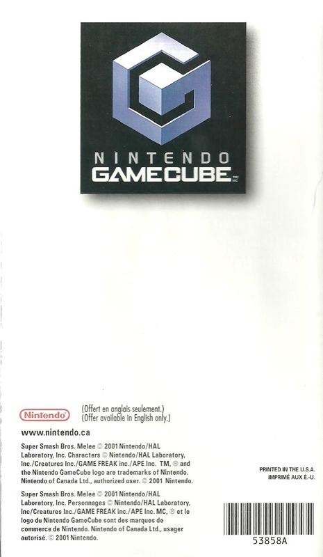 Advertisement for Luigi's Mansion (GameCube): Nintendo Power Ad - Back