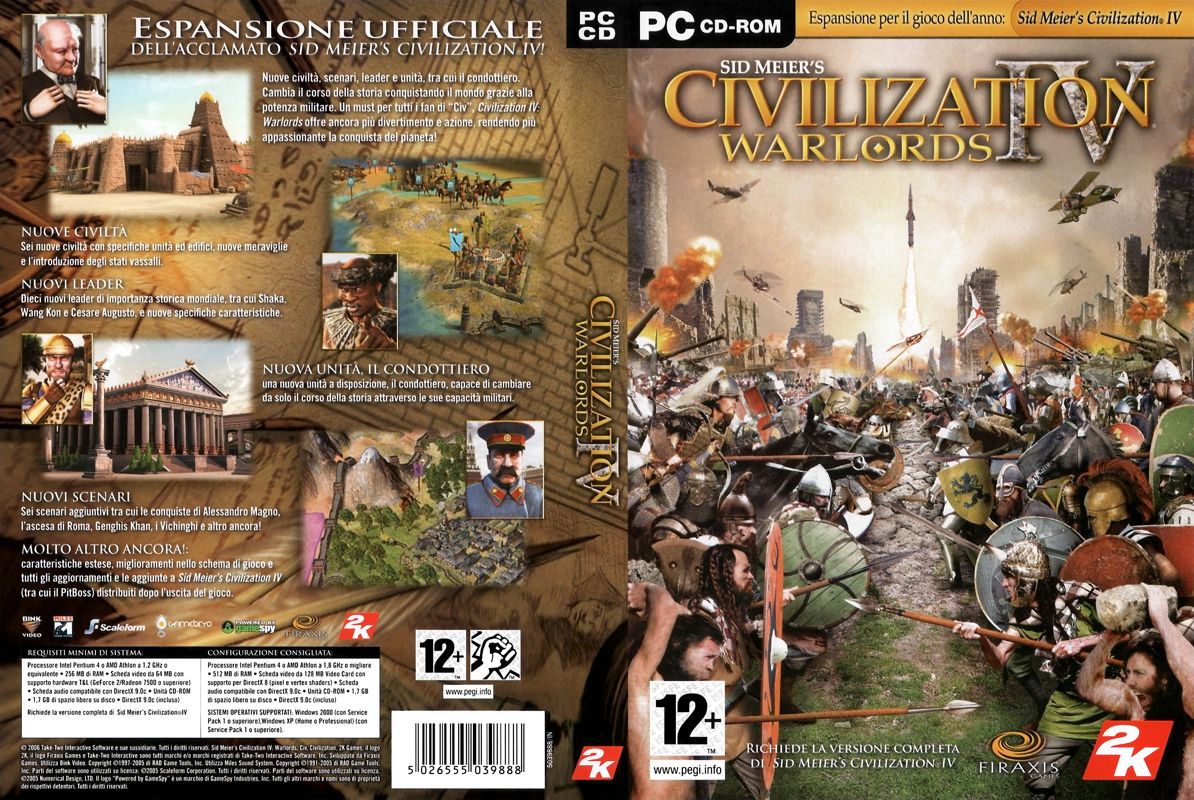 Full Cover for Sid Meier's Civilization IV: Warlords (Windows)