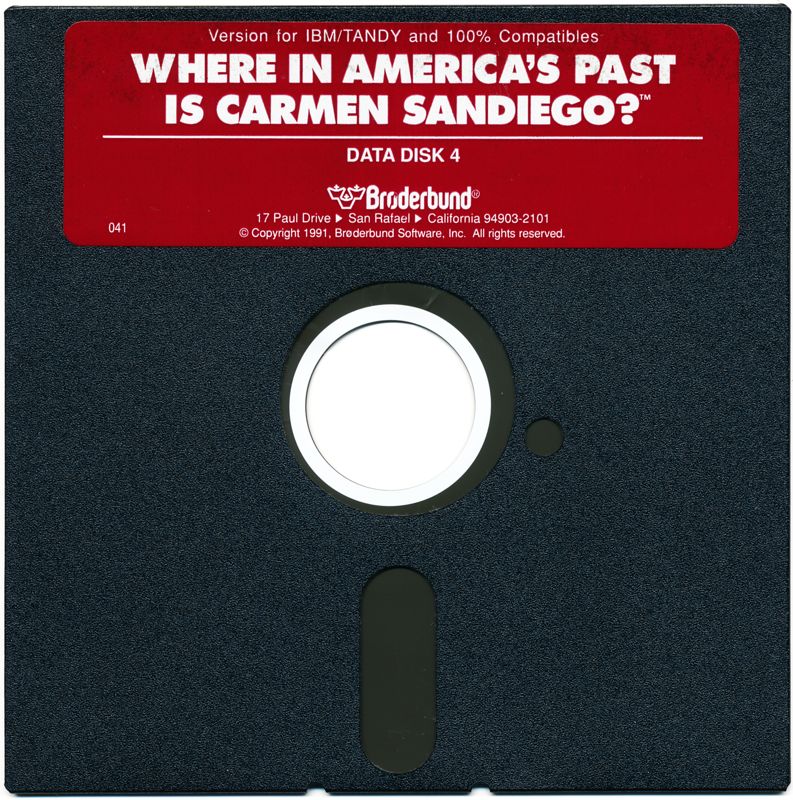 Media for Where in America's Past Is Carmen Sandiego? (DOS) (Dual media release): 5.25" Data Disk 4