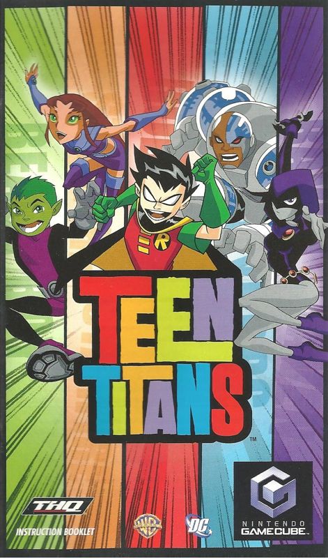 Manual for Teen Titans (GameCube): Front