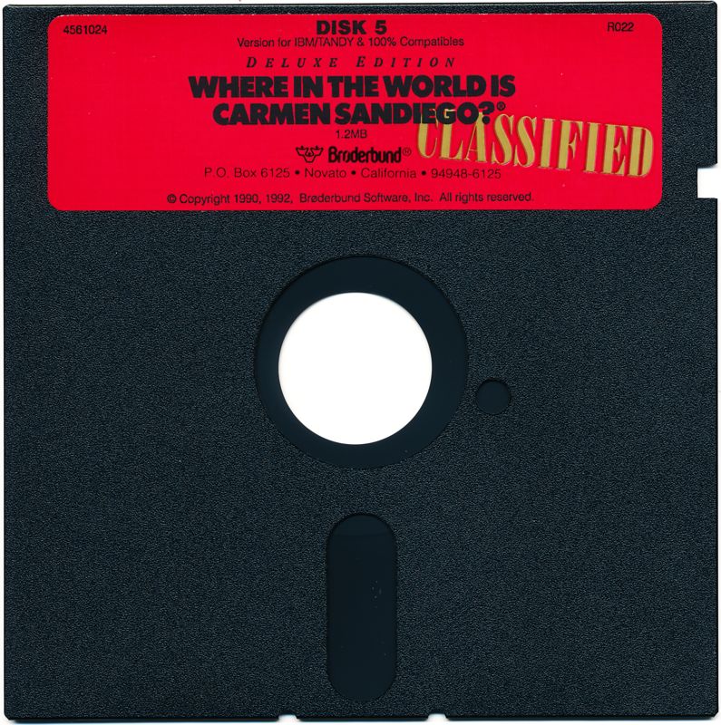 Media for Where in the World Is Carmen Sandiego? (Deluxe Edition) (DOS) (Dual media release): 5.25" Disk 5