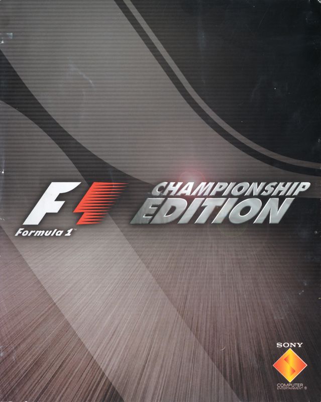 Manual for Formula 1: Championship Edition (PlayStation 3) (General European release): Front