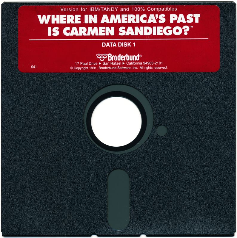 Media for Where in America's Past Is Carmen Sandiego? (DOS) (Dual media release): 5.25" Data Disk 1
