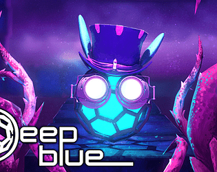 Front Cover for Deep Blue 3D Maze in Space (Linux and Macintosh and Windows) (itch.io release)