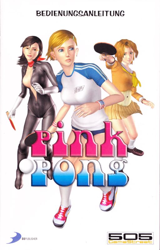 Manual for Pink Pong (PlayStation 2): Front