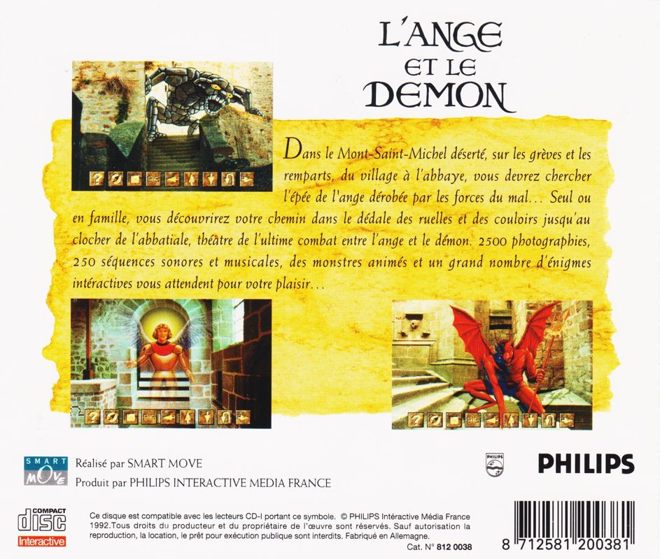 Back Cover for L'Ange et le Demon (CD-i) (2nd edition)