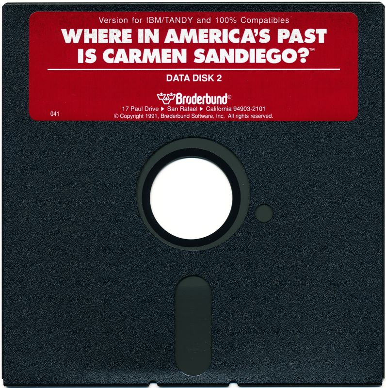 Media for Where in America's Past Is Carmen Sandiego? (DOS) (Dual media release): 5.25" Data Disk 2