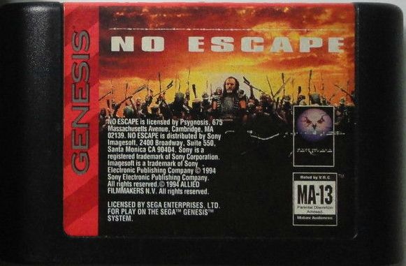 Media for No Escape (Genesis)