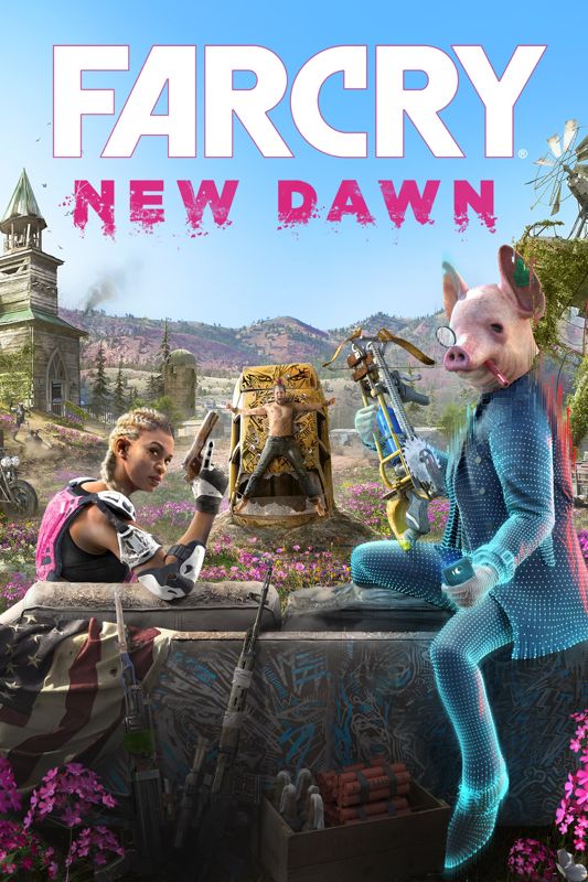 Front Cover for Far Cry: New Dawn (Xbox One) (download release): Ubisoft sale (October 2020) cover, hacked by DedSec