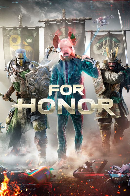 Front Cover for For Honor (Xbox One) (Download release): Ubisoft sale (October 2020) cover, hacked by DedSec