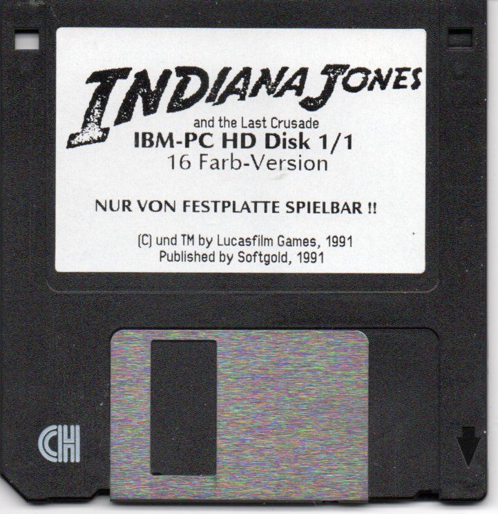 Media for Indiana Jones and the Last Crusade: The Graphic Adventure (DOS) (EGA release)
