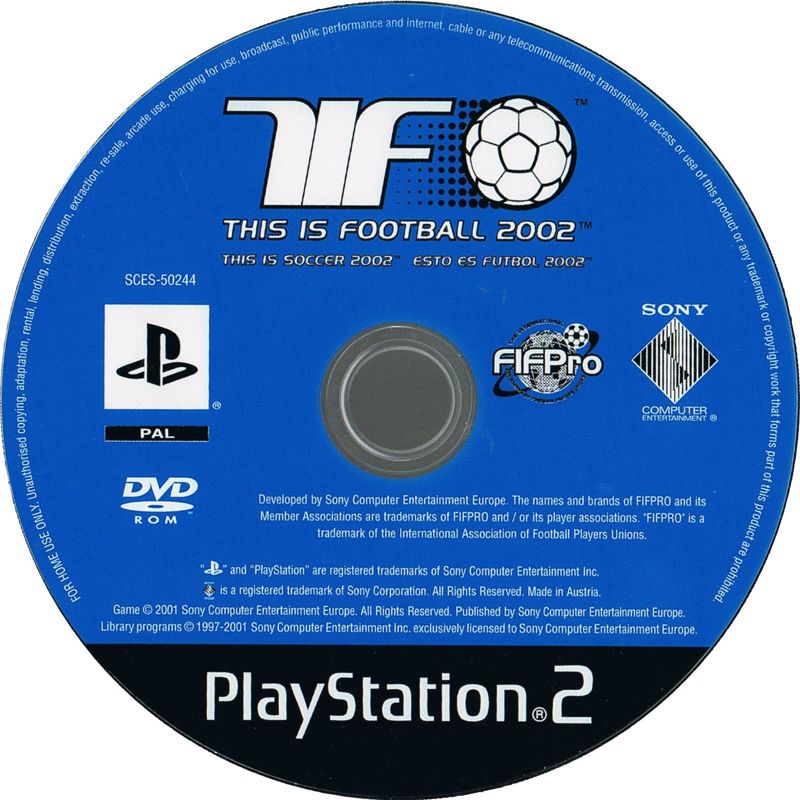 Media for World Tour Soccer 2002 (PlayStation 2)