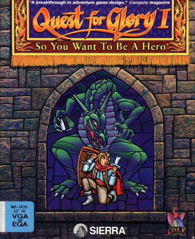 Front Cover for Quest for Glory I: So You Want To Be A Hero (DOS)